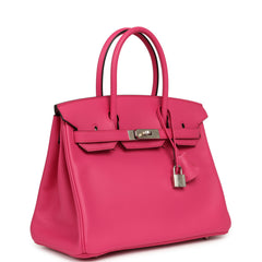 Hermes Birkin 30 Rose Shocking Swift Palladium Hardware