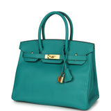 Hermes Birkin 30 Bleu Paon Epsom Gold Hardware - Thumbnail View 5