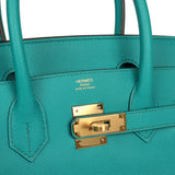 Hermes Birkin 30 Bleu Paon Epsom Gold Hardware - Thumbnail View 7