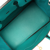 Hermes Birkin 30 Bleu Paon Epsom Gold Hardware - Thumbnail View 8