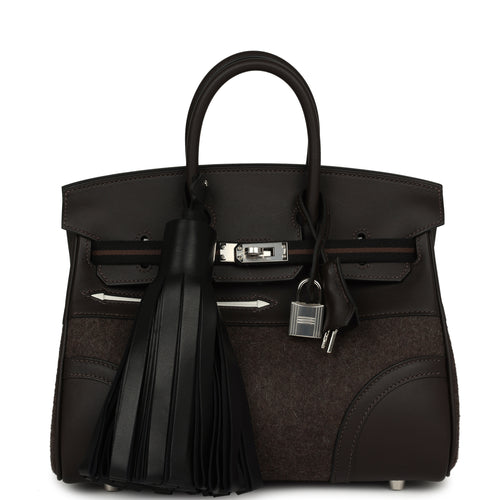 Hermes Birkin 25 "Go Team" Ebene Swift, Feutre Palladium Hardware