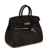 Hermes Birkin 25 "Go Team" Ebene Swift, Feutre Palladium Hardware - Thumbnail View 3