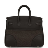 Hermes Birkin 25 "Go Team" Ebene Swift, Feutre Palladium Hardware - Thumbnail View 5