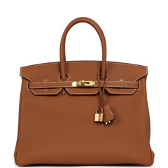 Hermes Birkin 35 Gold Togo Gold Hardware