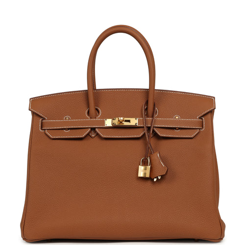 Hermes Birkin 35 Gold Togo Gold Hardware