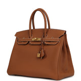 Hermes Birkin 35 Gold Togo Gold Hardware - Thumbnail View 5