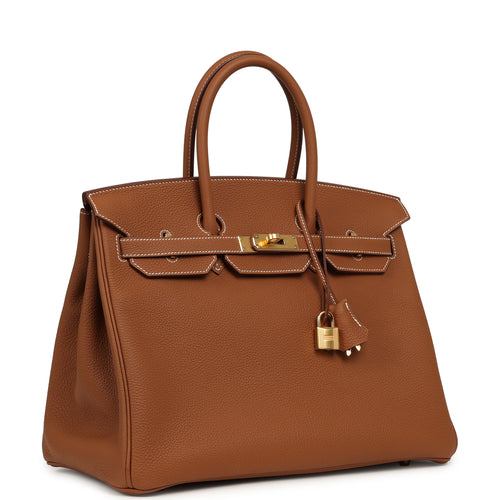 Hermes Birkin 35 Gold Togo Gold Hardware