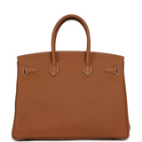 Hermes Birkin 35 Gold Togo Gold Hardware - Thumbnail View 4