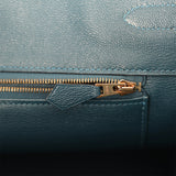 Pre-owned Hermes Birkin 35 Colvert Shiny Porosus Crocodile Gold Hardware - Thumbnail View 9