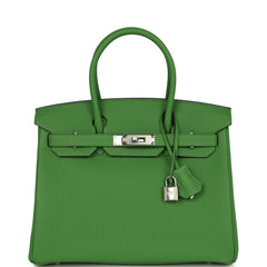 Hermes Birkin 30 Vert Yucca Togo Palladium Hardware