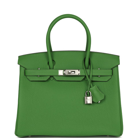 Hermes Birkin 30 Vert Yucca Togo Palladium Hardware