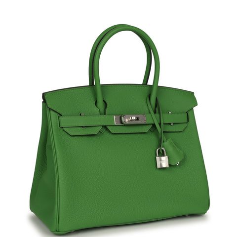 Hermes Birkin 30 Vert Yucca Togo Palladium Hardware