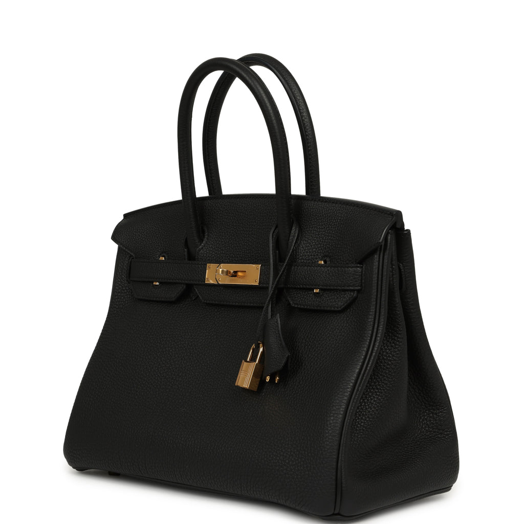 Hermes Birkin 30 Black Togo Gold Hardware
