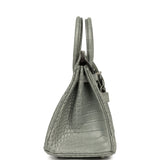 Hermes Birkin 25 Gris Cement Matte Alligator Palladium Hardware - Thumbnail View 3