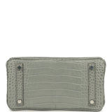 Hermes Birkin 25 Gris Cement Matte Alligator Palladium Hardware - Thumbnail View 6