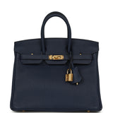 Hermes Birkin 25 Bleu Navy Togo Gold Hardware - Thumbnail View 1