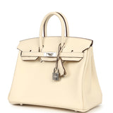 Hermes Birkin 25 Nata Swift Palladium Hardware - Thumbnail View 5