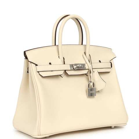 Hermes Birkin 25 Nata Swift Palladium Hardware