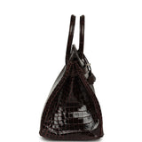 Hermes Birkin 25 Havane Shiny Porosus Crocodile Palladium Hardware - Thumbnail View 2