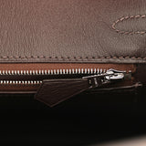 Hermes Birkin 25 Havane Shiny Porosus Crocodile Palladium Hardware - Thumbnail View 8
