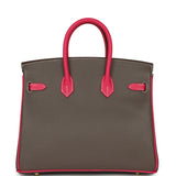 Hermes Special Order (HSS) Birkin 25 Etoupe, Rose Tyrien Epsom Gold Hardware - Thumbnail View 4