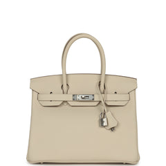 Hermes Birkin 30 Craie Togo Palladium Hardware