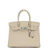 Hermes Birkin 30 Craie Togo Palladium Hardware - Thumbnail View 1