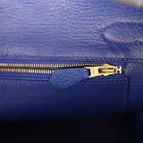 Hermes Birkin 30 Bleu Electric Togo Gold Hardware - Thumbnail View 9