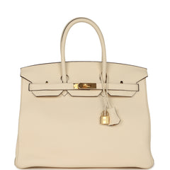 Hermes Birkin 35 Nata Clemence Gold Hardware