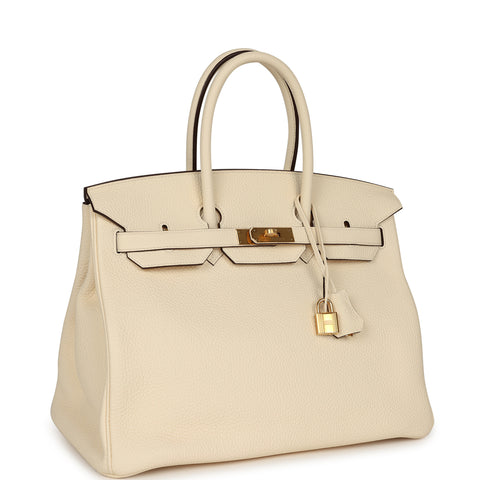 Hermes Birkin 35 Nata Clemence Gold Hardware