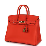 Pre-owned Hermes Birkin 25 Capucine Togo Gold Hardware - Thumbnail View 5