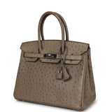 Pre-owned Hermes Birkin 30 Mousse Ostrich Palladium Hardware - Thumbnail View 5