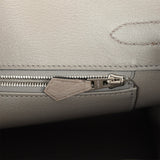 Pre-owned Hermes Birkin 30 Mousse Ostrich Palladium Hardware - Thumbnail View 9
