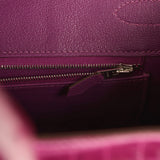 Pre-owned Hermes Birkin 30 Violet Shiny Niloticus Crocodile Palladium Hardware - Thumbnail View 8