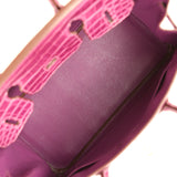 Pre-owned Hermes Birkin 30 Violet Shiny Niloticus Crocodile Palladium Hardware - Thumbnail View 9
