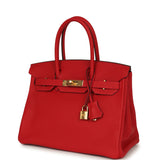 Hermes Birkin 30 Rouge Casaque Togo Gold Hardware - Thumbnail View 5