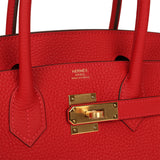 Hermes Birkin 30 Rouge Casaque Togo Gold Hardware - Thumbnail View 7