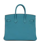 Pre-owned Hermes Birkin 25 Turquoise Togo Gold Hardware - Thumbnail View 4