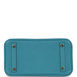 Pre-owned Hermes Birkin 25 Turquoise Togo Gold Hardware - Thumbnail View 6