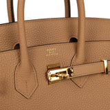 Pre-owned Hermes Birkin 25 Chai Togo Gold Hardware - Thumbnail View 7