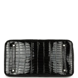 Hermes Birkin 35 Black Shiny Porosus Crocodile Palladium Hardware - Thumbnail View 6