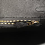 Hermes Birkin 25 Graphite Shiny Porosus Crocodile Gold Hardware - Thumbnail View 9