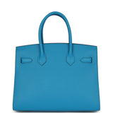 Hermes Birkin Sellier 30 Bleu Frida Madame Gold Hardware - Thumbnail View 4