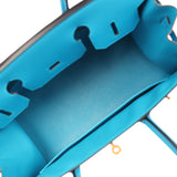 Hermes Birkin Sellier 30 Bleu Frida Madame Gold Hardware - Thumbnail View 8
