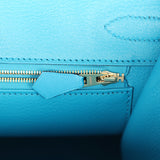Hermes Birkin Sellier 30 Bleu Frida Madame Gold Hardware - Thumbnail View 9