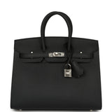 Hermes Birkin Sellier 25 Black Epsom Palladium Hardware - Thumbnail View 1