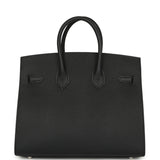 Hermes Birkin Sellier 25 Black Epsom Palladium Hardware - Thumbnail View 4