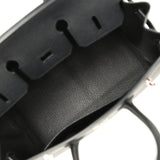 Hermes Birkin Sellier 25 Black Epsom Palladium Hardware - Thumbnail View 8