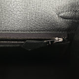 Hermes Birkin Sellier 25 Black Epsom Palladium Hardware - Thumbnail View 9