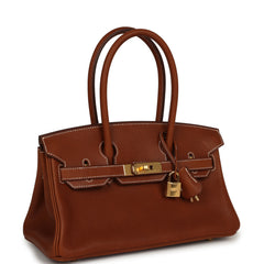 Hermes Shoulder Birkin Light 29 Fauve Barenia Faubourg Gold Hardware